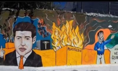 Blanquean mural que criticaba a Samuel García